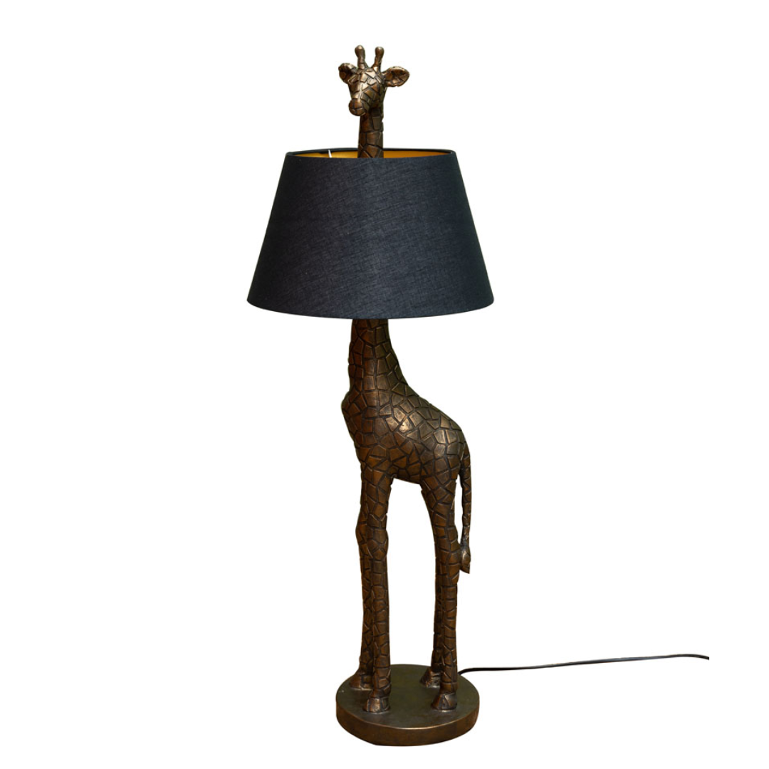 Golden Giraffe Lamp with Shade – Perfect Settings