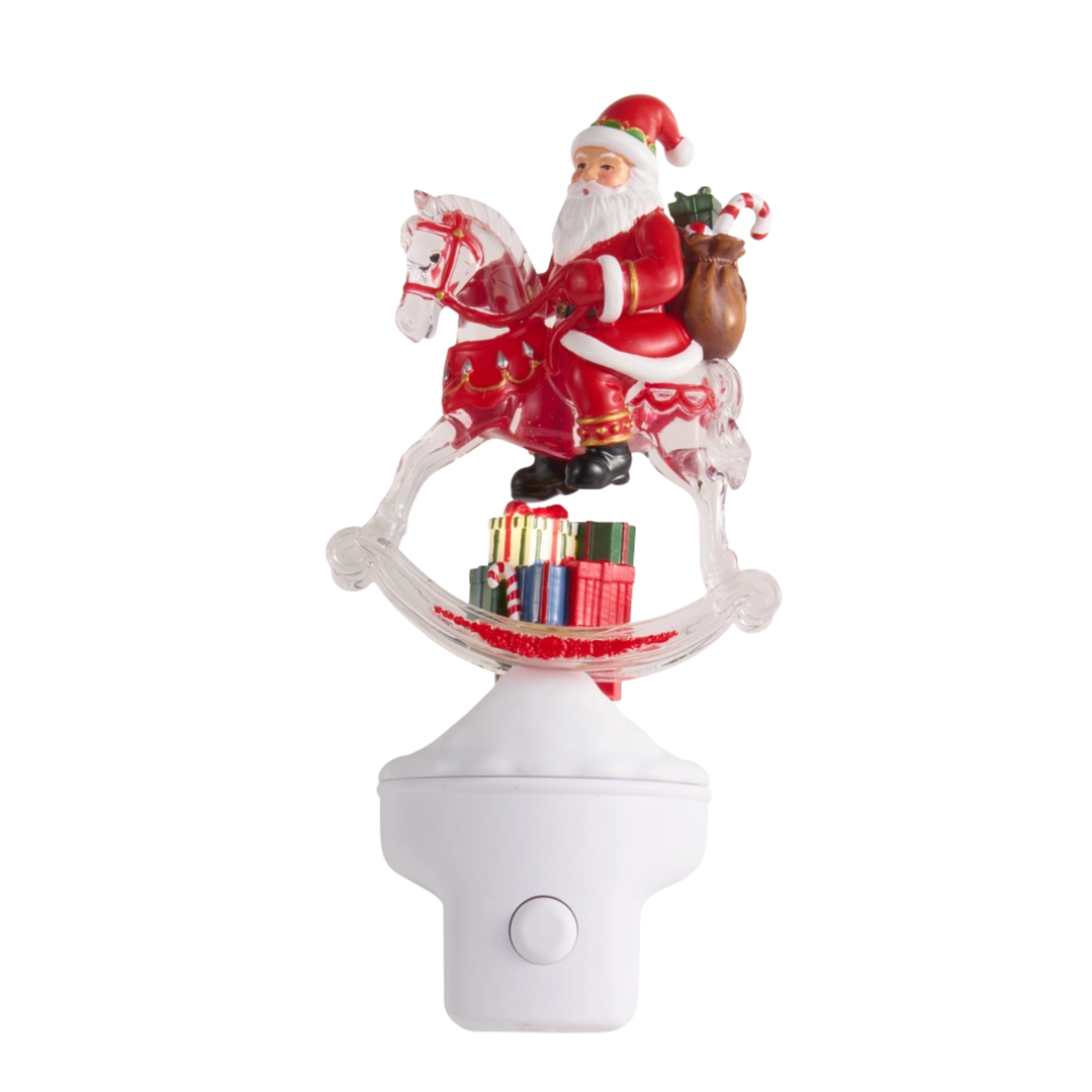 Animated Santa on Rocking Horse Night Light 7