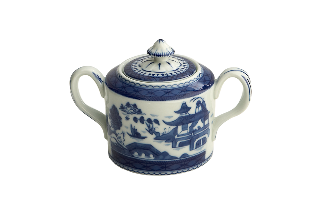 Blue Canton Sugar Bowl & Cover