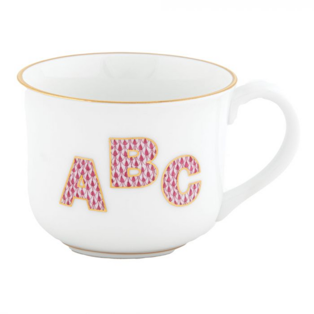 Herend Pink ABC Mug