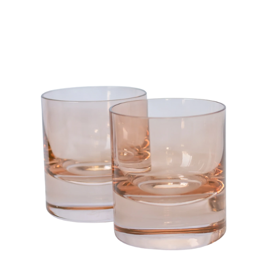 Rock Glass Blush Pink Set of 2 – Perfect Settings