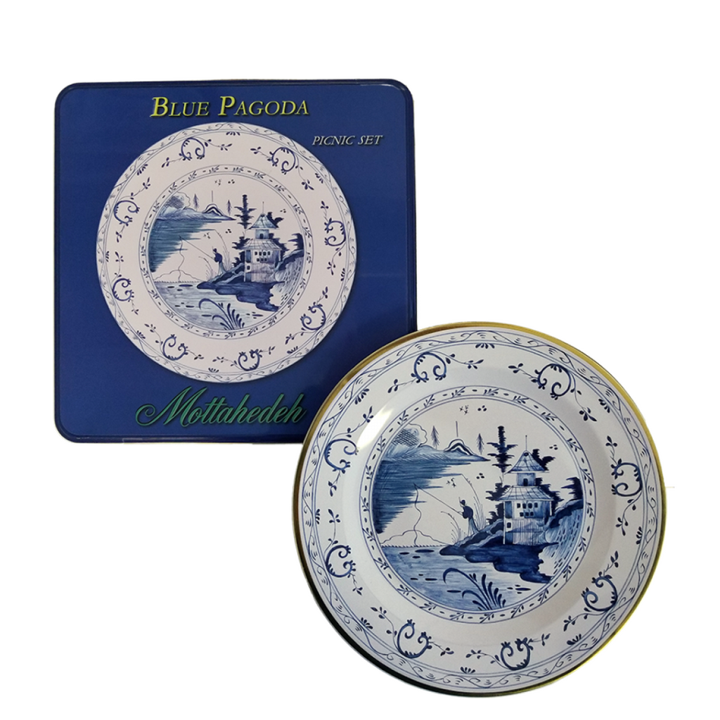 Blue Pagoda Picnic Set of 4 Tins – Perfect Settings