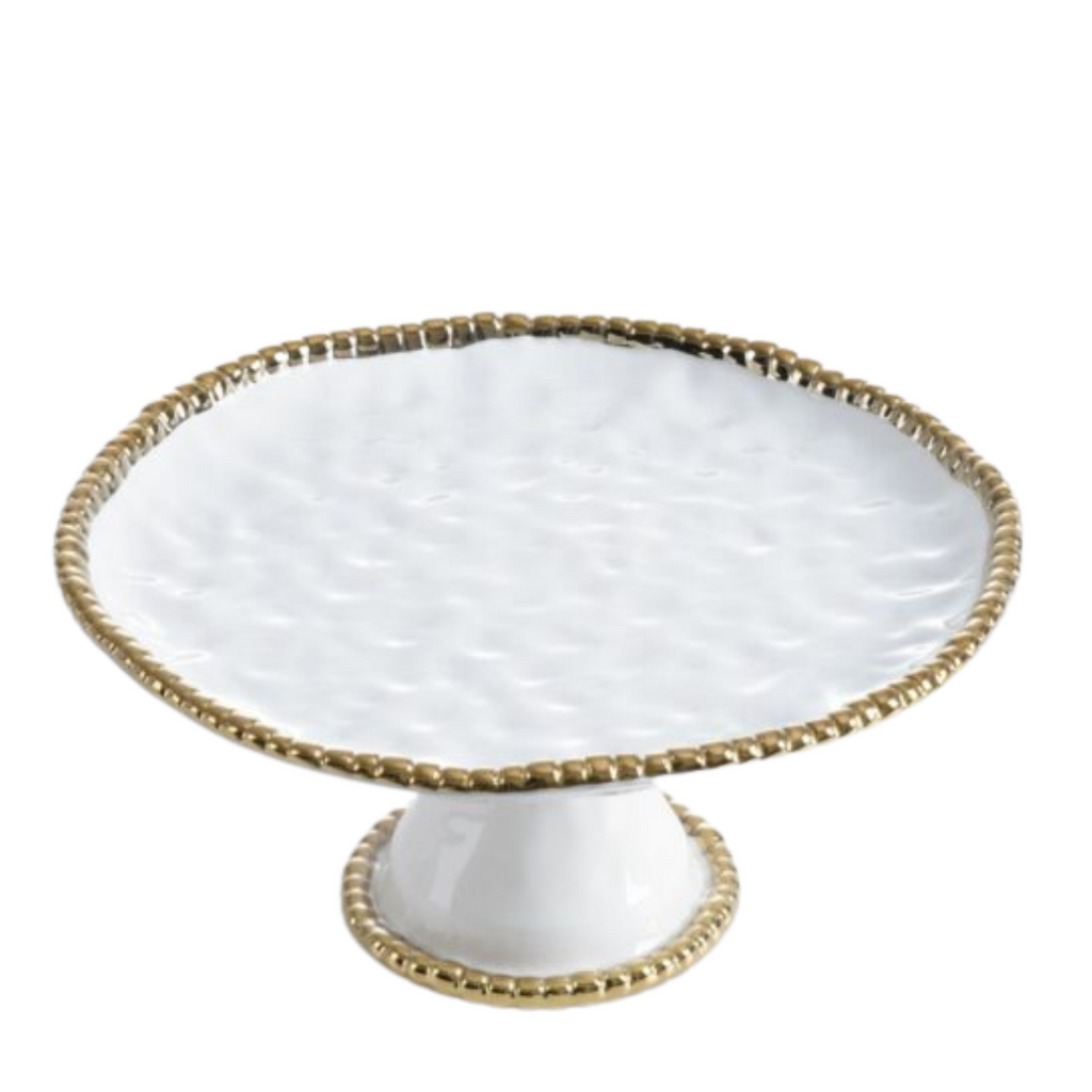 Pampa Bay Golden Salerno Round Cake Stand