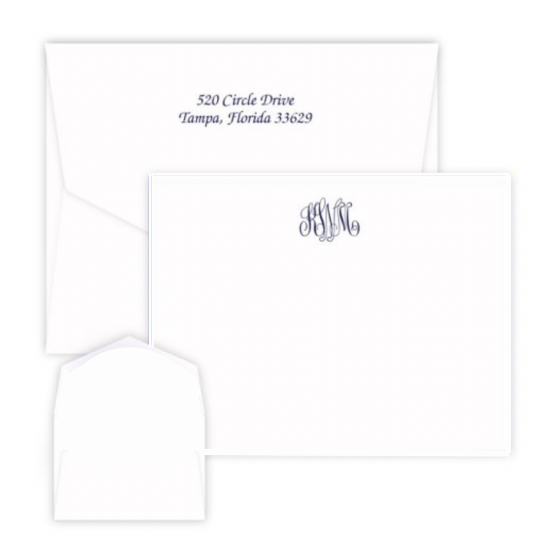 Classic Monogram Card Raised Ink – Perfect Settings